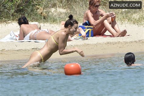 irina shayk sexy beach body on vacations in porto cervo aznude