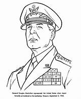 Coloring Pages Veterans General Macarthur War Drawing Douglas Military Sheets Printable Clipart Pacific Theater Clip Kids Library Popular Honkingdonkey sketch template