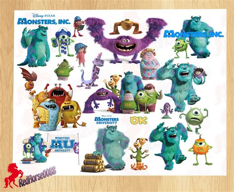 disney pixar monsters  characters png images  redhorse