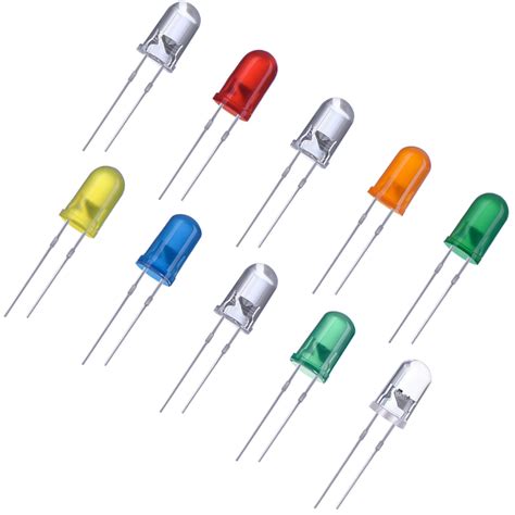 eboot  pieces clear led light emitting diodes lamp assorted kit  colors ebay