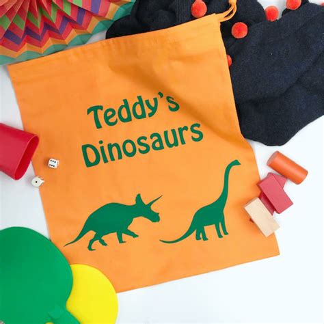 personalised dinosaur toy bag kids toy storage bags