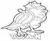 Pokemon Coloring Pages Printable Corviknight sketch template