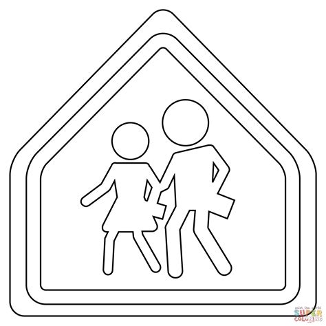 children crossing coloring page  printable coloring pages