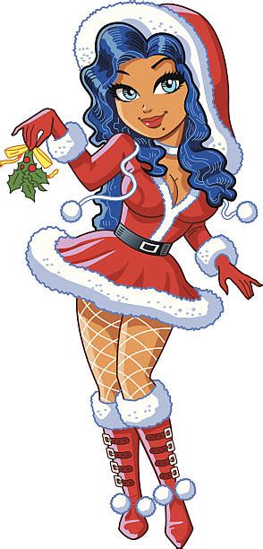 best christmas sexy elf cartoon illustrations royalty free vector