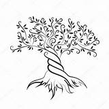 Tree Olive Silhouette Outline Vector Coloring Icon Curl Pages Wreath Branch Stock Oil Isolated Getcolorings Illustration Getdrawings sketch template