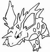 Nidorino Pokemon Coloring Nidoran Male Pokemons Drawings sketch template