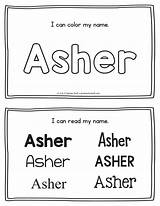 Asher Handwriting sketch template