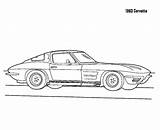 Corvette Coloring Pages 1963 Cars Color Stingray Kidsplaycolor Choose Board sketch template