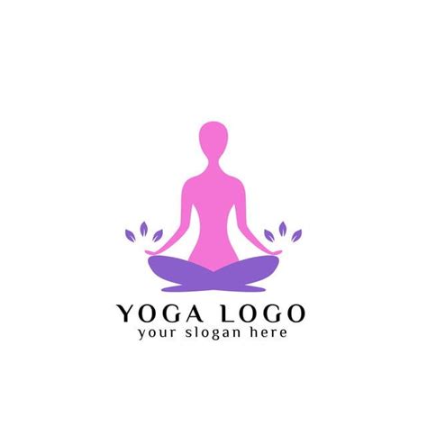 yoga logo design stock meditation vector illustration
