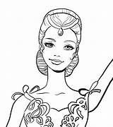 Barbie Coloring Pages Face Kids Printable Getdrawings Dream House Getcolorings Color sketch template