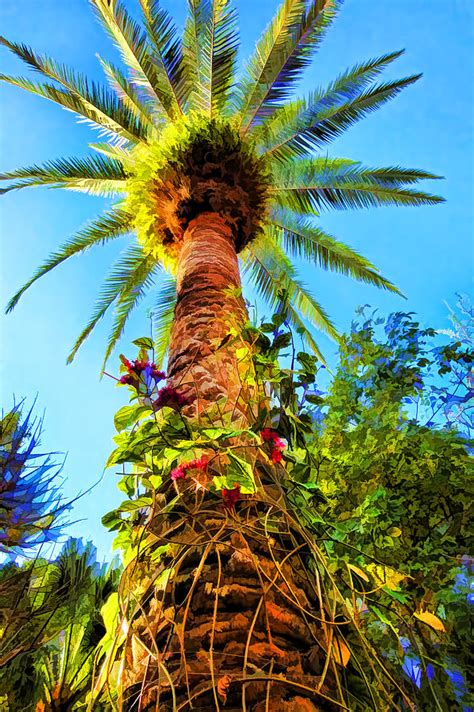tropical palm tree painting painting  tracie kaska