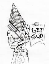 Head Pyramid Drawing Tumblr Getdrawings Silent Hill sketch template