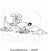 Buried Person Dog Outline Clipart Cartoon Clip Royalty Toonaday Illustration Rf 2021 sketch template