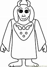 Coloring Toriel Undertale Pages Mettaton Coloringpages101 Color Template sketch template