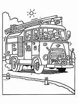 Kleurplaten Kleurplaat Brandweer Brandweerwagen Zijkant Mimia Bron Titel Bestelcode sketch template