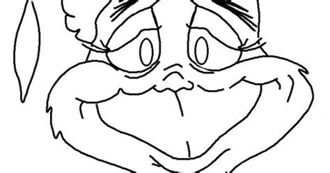 grinch mask coloring coloring pages