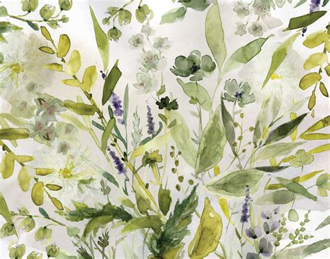 olive green plants wallpaper  carol robinson wallsauce