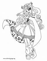 Clawdeen Stampare Colouring Draculaura Talented Werewolf Colocoloers sketch template
