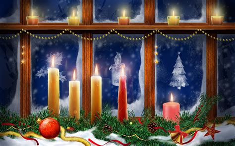 christmas lighting candles wallpapers hd wallpapers id