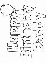 Birthday Happy Coloring Daddy Pages Printable Dad Colouring Color Kids Recommended sketch template