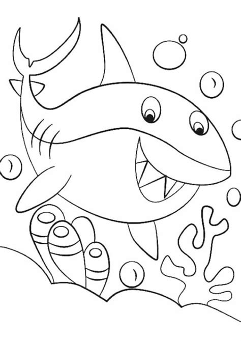 easy  print shark coloring pages tulamama
