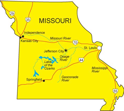 mo map missouri state map
