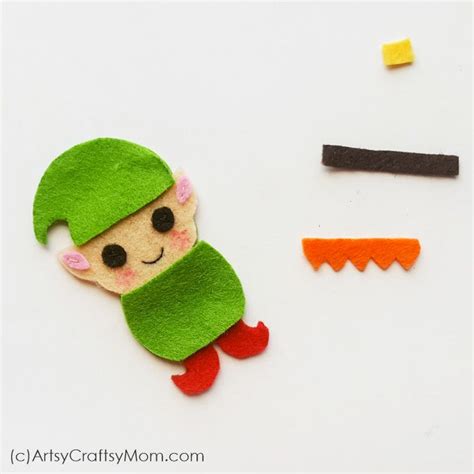 felt elf christmas ornament craft