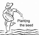 Seeds Planting Coloring God Man Seed Ground Sermons4kids Scatters Kingdom Said He Also sketch template