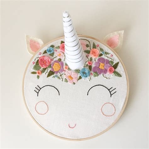 custom unicorn embroidery hoop  unicorn embroidery hoops