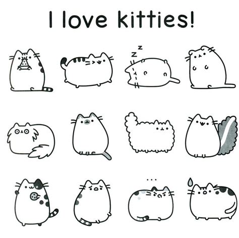 love kitties pusheen coloring page pusheen coloring pages cat