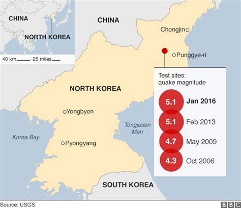 sentinel maps north korean nuclear blast aftermath bbc news