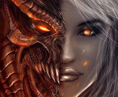 Diablo 3 Girl Art Angels Demons Wallpaper Other