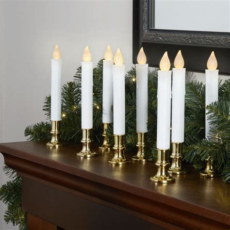lightscom decor flameless candles window candles white  flameless resin taper candles