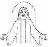 Jesus Drawing Simple Christ Clipart Getdrawings sketch template
