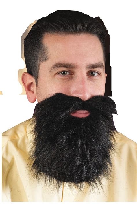 fun world mens facial hair beard  moustache mustache costume black