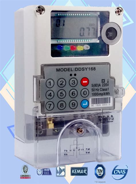 single phase smart electric meters  wire commercial sts keypad meter