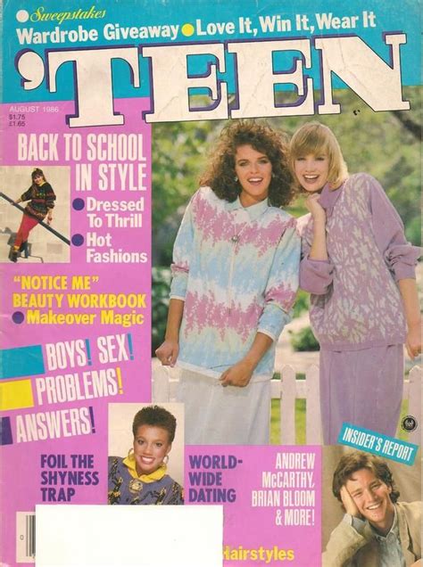 teen magazine august 1986 fun everything 80 s seventeen magazine 80s fashion teen fashion