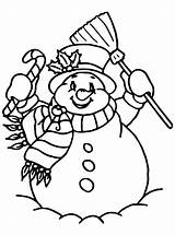 Sneeuwpop Schneemann Snowman Kleurplaten Malvorlage Ausmalbild Stimmen sketch template