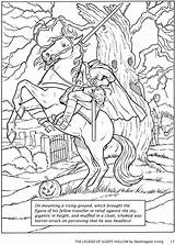 Coloring Pages Halloween Headless Horseman Horsemen Book Dover Hollow Sleepy Doverpublications Horror Publications Doodle Printable Cool Posters Color Adult Sheets sketch template