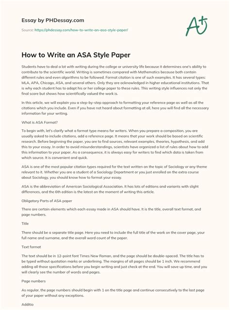 write  asa style paper research  phdessaycom