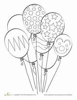 Fasching Karneval Luftballons Malvorlagen Basteln Ballon Designlooter Malbuch Kostüme sketch template