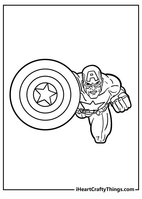 captain america coloring pages luv