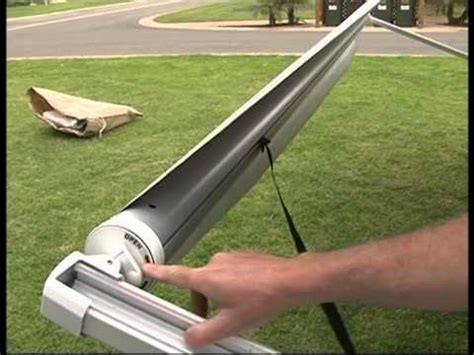 setting   roll  awning annex  jayco vans youtube