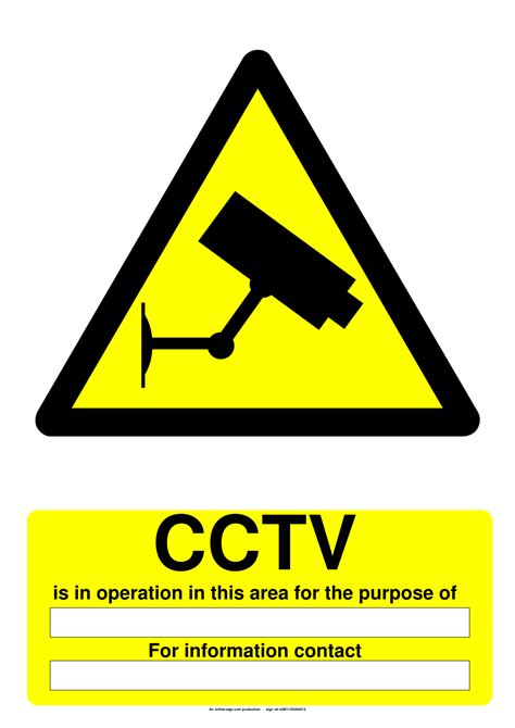 cctv signs poster template