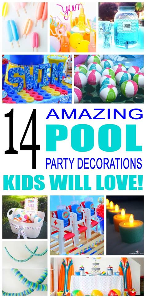 Pool Birthday Party Decorations Pool Party Games Pool