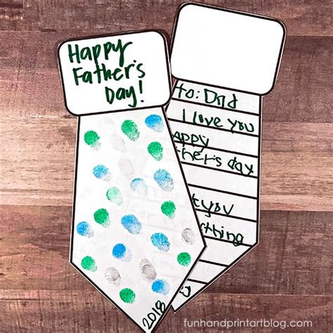 father  day tie card   printable tie template messy