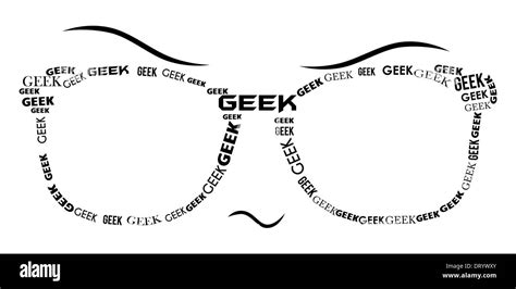 geek specs black stock photo alamy