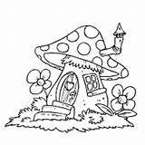 Coloring House Mushroom Pages Drawing Printable Colouring Fairy Kids Drawings Sheets Surfnetkids Gnome Book Color Mushrooms Animal Cartoon Cool Smurfs sketch template
