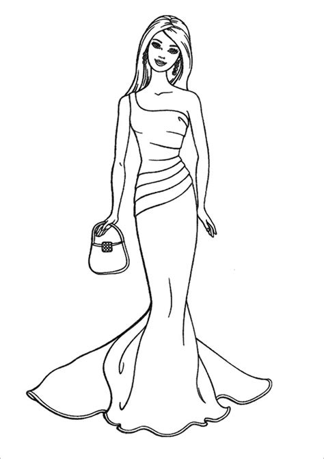 barbie coloring pages   png jpeg eps