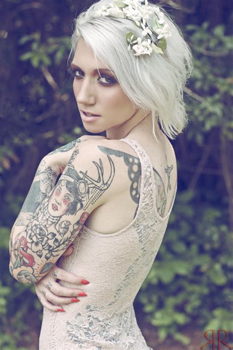 portrait butterfly rose sleeve  female tattoo female tattoo girl